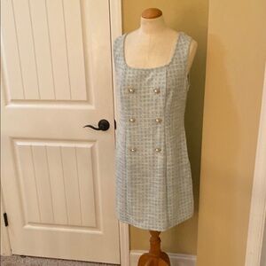 Elegant Blue Sleeveless Dress